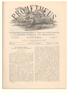 Prometheus : Illustrirte Wochenschrift über die Fortschritte in Gewerbe, Industrie und Wissenschaft. 6. Jahrgang, 1894, Nr 272