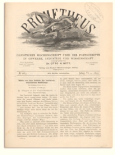 Prometheus : Illustrirte Wochenschrift über die Fortschritte in Gewerbe, Industrie und Wissenschaft. 6. Jahrgang, 1895, Nr 283