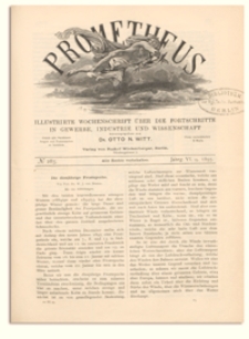 Prometheus : Illustrirte Wochenschrift über die Fortschritte in Gewerbe, Industrie und Wissenschaft. 6. Jahrgang, 1895, Nr 285