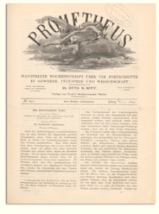 Prometheus : Illustrirte Wochenschrift über die Fortschritte in Gewerbe, Industrie und Wissenschaft. 6. Jahrgang, 1895, Nr 291