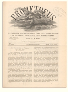 Prometheus : Illustrirte Wochenschrift über die Fortschritte in Gewerbe, Industrie und Wissenschaft. 6. Jahrgang, 1895, Nr 293