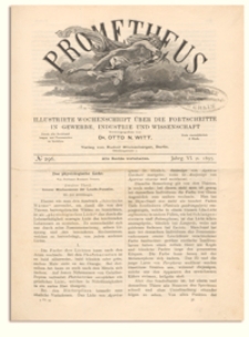 Prometheus : Illustrirte Wochenschrift über die Fortschritte in Gewerbe, Industrie und Wissenschaft. 6. Jahrgang, 1895, Nr 296