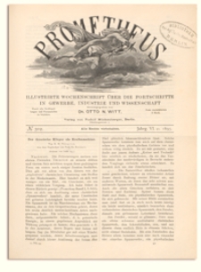 Prometheus : Illustrirte Wochenschrift über die Fortschritte in Gewerbe, Industrie und Wissenschaft. 6. Jahrgang, 1895, Nr 302