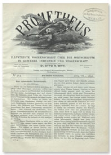 Prometheus : Illustrirte Wochenschrift über die Fortschritte in Gewerbe, Industrie und Wissenschaft. 7. Jahrgang, 1895, Nr 313