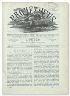 Prometheus : Illustrirte Wochenschrift über die Fortschritte in Gewerbe, Industrie und Wissenschaft. 7. Jahrgang, 1896, Nr 334