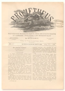 Prometheus : Illustrirte Wochenschrift über die Fortschritte in Gewerbe, Industrie und Wissenschaft. 8. Jahrgang, 1896, Nr 372
