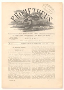 Prometheus : Illustrirte Wochenschrift über die Fortschritte in Gewerbe, Industrie und Wissenschaft. 8. Jahrgang, 1896, Nr 374