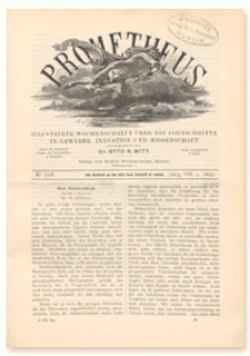 Prometheus : Illustrirte Wochenschrift über die Fortschritte in Gewerbe, Industrie und Wissenschaft. 8. Jahrgang, 1897, Nr 398