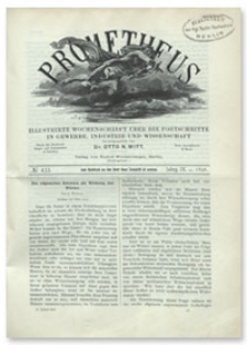 Prometheus : Illustrirte Wochenschrift über die Fortschritte in Gewerbe, Industrie und Wissenschaft. 9. Jahrgang, 1898, Nr 433