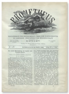 Prometheus : Illustrirte Wochenschrift über die Fortschritte in Gewerbe, Industrie und Wissenschaft. 9. Jahrgang, 1898, Nr 448
