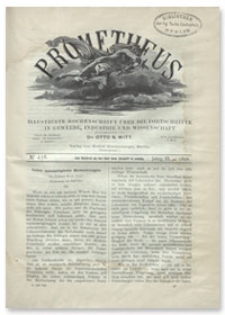 Prometheus : Illustrirte Wochenschrift über die Fortschritte in Gewerbe, Industrie und Wissenschaft. 9. Jahrgang, 1898, Nr 458