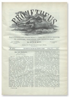 Prometheus : Illustrirte Wochenschrift über die Fortschritte in Gewerbe, Industrie und Wissenschaft. 9. Jahrgang, 1898, Nr 465