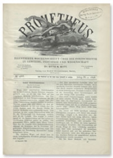 Prometheus : Illustrirte Wochenschrift über die Fortschritte in Gewerbe, Industrie und Wissenschaft. 9. Jahrgang, 1898, Nr 468