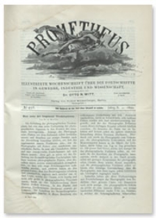 Prometheus : Illustrirte Wochenschrift über die Fortschritte in Gewerbe, Industrie und Wissenschaft. 10. Jahrgang, 1899, Nr 498