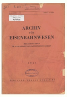 Archiv für Eisenbahnwesen, 66 Jahrgang 1943, Heft 3