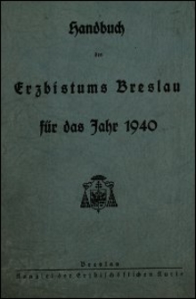 Handbuch des Erzbistums Breslau für das Jahr 1940