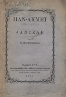 Han-Akmet : powieść kaukaska ; Janczar