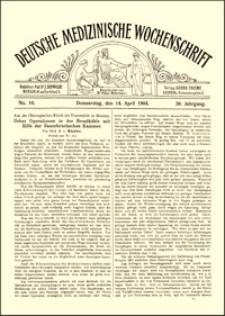 Ueber Operationen in der Brusthöhle mit Hilfe der Sauerbruchschen Kammer, Deutsche Medizinische Wochenschrift, 1904, Jg. 30, No. 16, S. 577-579