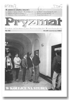 Pryzmat : Pismo Informacyjne Politechniki Wrocławskiej. 16-30 czerwca 1997, nr 95