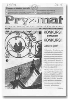 Pryzmat : Pismo Informacyjne Politechniki Wrocławskiej. 16-31 października 1995, nr 58