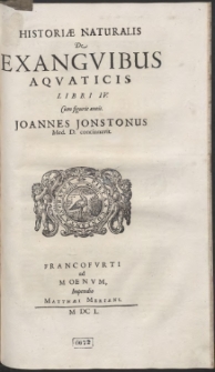 Historiæ Naturalis De Exanguibus Aquaticis Libri IV […]