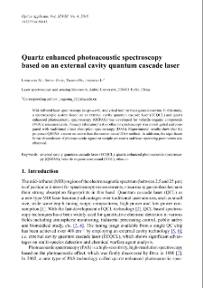 Quartz enhanced photoacoustic spectroscopy based on an external cavity quantum cascade laser