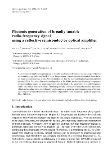 Photonic generation of broadly tunable radio-frequency signal using a reflective semiconductor optical amplifier