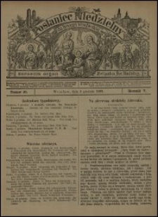 Posłaniec Niedzielny dla Dyecezyi Wrocławskiej. R. 5, 1899, nr 49