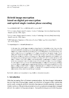 Hybrid image encryption based on digital pre-encryption and optical single random phase encoding
