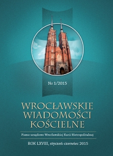 Wrocławskie Wiadomości Kościelne. R. 68 (2015), nr 1
