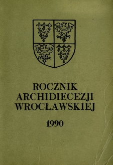 Rocznik Archidiecezji Wrocławskiej. 1990