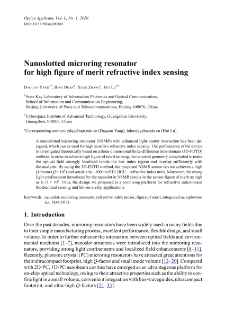 Nanoslotted microring resonator for high figure of merit refractive index sensing