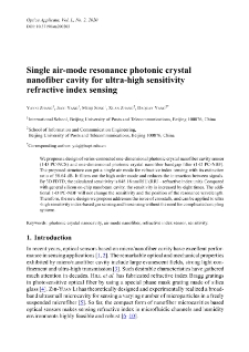 Single air-mode resonance photonic crystal nanofiber cavity for ultra-high sensitivity refractive index sensing