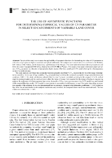 The use of asymptotic functions for determining empirical values of CN parameter in selected catchments of variable land cover