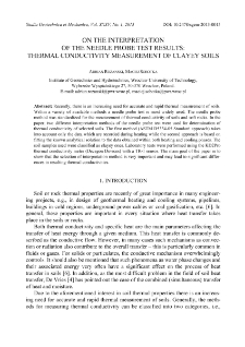 On the interpretation of the needle probe test results: thermal conductivity measurement of clayey soils