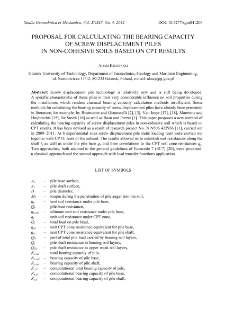 Proposal for calculating the bearing capacity of screw displacement piles in noncohesive soils based on CPT results