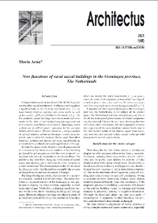 New functions of rural sacral buildings in the Groningen province, The Netherlands