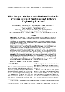 What Support do Systematic Reviews Provide for Evidence-informed Teaching about Software Engineering Practice?