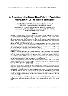 A Deep-Learning-Based Bug Priority Prediction Using RNN-LSTM Neural Networks