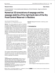 Numerical 3D simulations of seepage and the seepage stability of the right-bank dam of the Dry Flood Control Reservoir in Racibórz