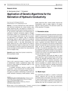 Application of Genetic Algorithms for the Estimation of Hydraulic Conductivity