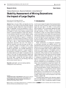 Stability Assessment of Mining Excavations: the Impact of Large Depths