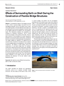 Effects of Surrounding Earth on Shell During the Construction of Flexible Bridge Structures
