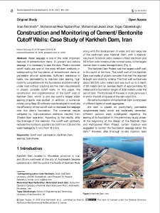 Construction and Monitoring of Cement/Bentonite Cutoff Walls: Case Study of Karkheh Dam, Iran