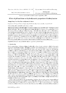 Effect of pH and time on hydrodynamic properties of dodecylamine