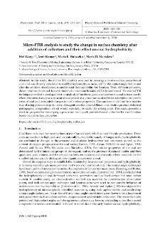 Micro-FTIR analysis to study the change in surface chemistry after addition of collectors and their effect on coal hydrophobicity
