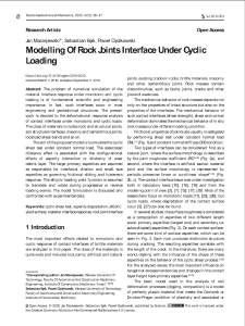 Modelling Of Rock Joints Interface Under Cyclic Loading