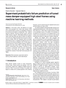 Supervised probabilistic failure prediction of tuned mass damper-equipped high steel frames using machine learning methods