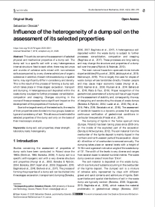 Influence of the heterogeneity of a dump soil on the assessment of its selected properties