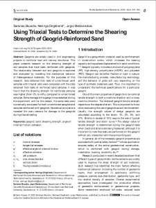 Using Triaxial Tests to Determine the Shearing Strength of Geogrid-Reinforced Sand